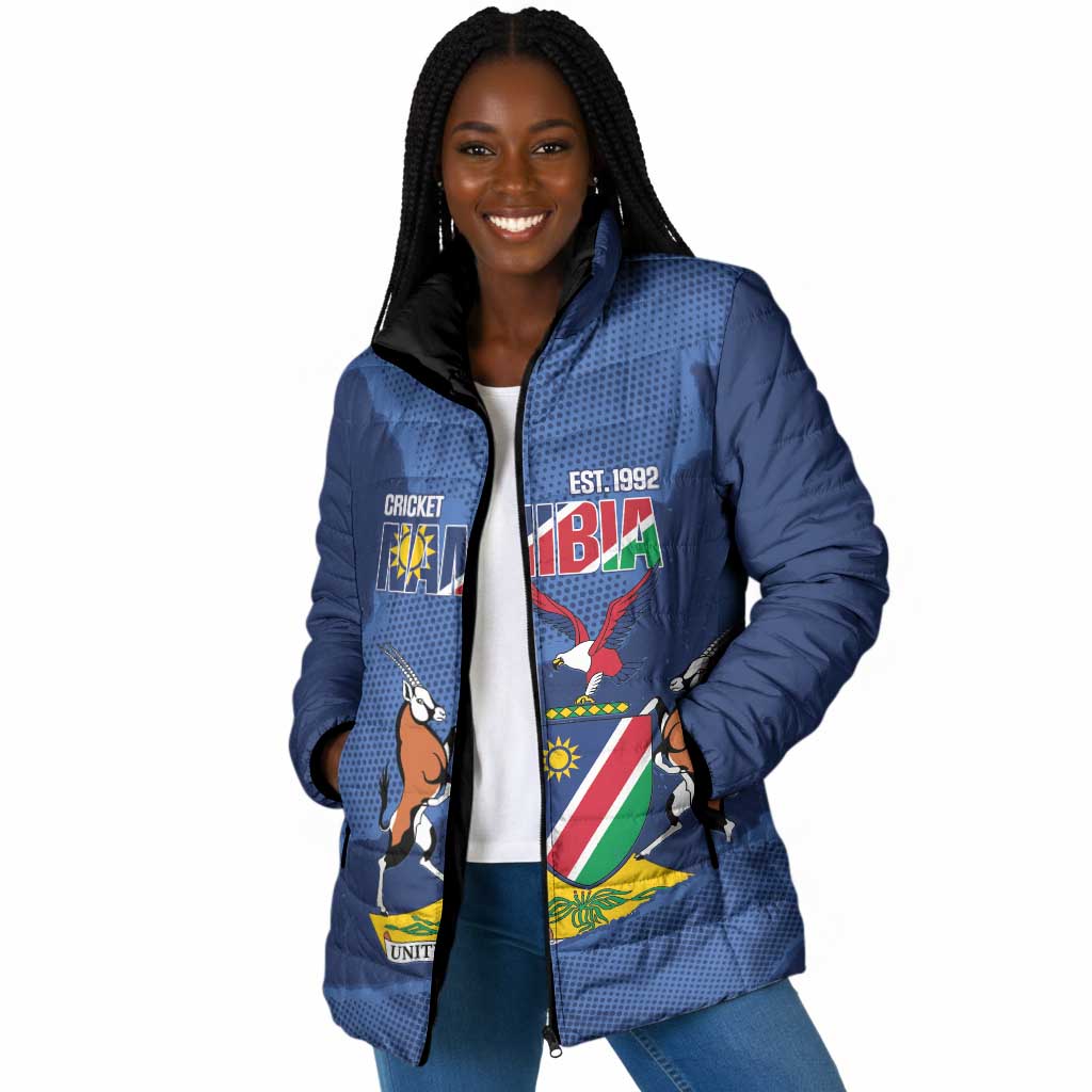 Custom Namibia Cricket Padded Jacket Go Eagles Est 1992