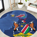 Afro Cricket Namibia Custom Round Carpet Go Eagles Est 1992 - African Pride