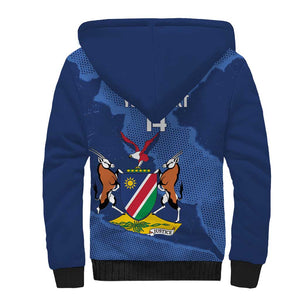 Afro Cricket Namibia Custom Sherpa Hoodie Go Eagles Est 1992 - African Pride