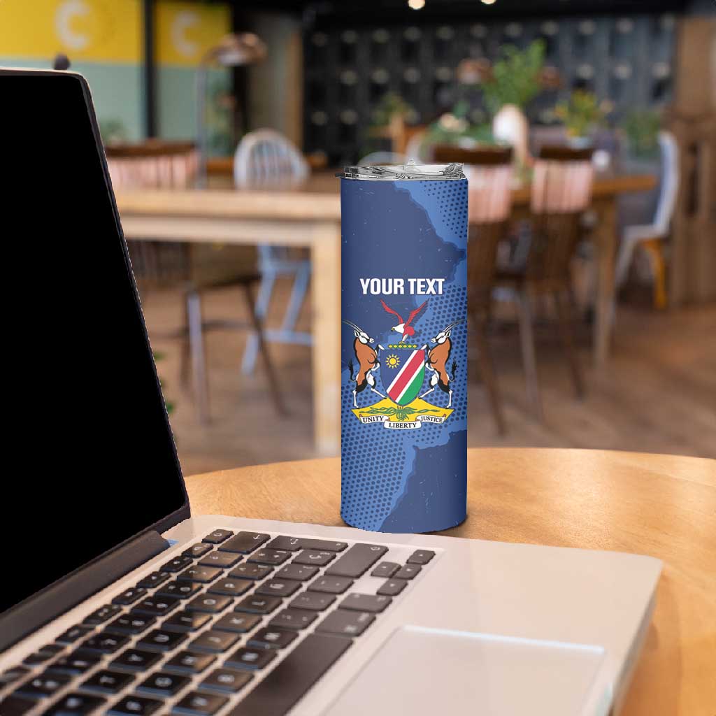 Afro Cricket Namibia Custom Skinny Tumbler Go Eagles Est 1992 - African Pride