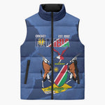 Custom Namibia Cricket Sleeveless Puffer Jacket Go Eagles Est 1992