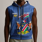 Afro Cricket Namibia Custom Sleeveless Zip Hoodie Go Eagles Est 1992 - African Pride