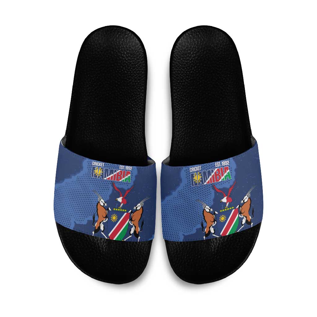 Custom Namibia Cricket Slide Sandals Go Eagles Est 1992
