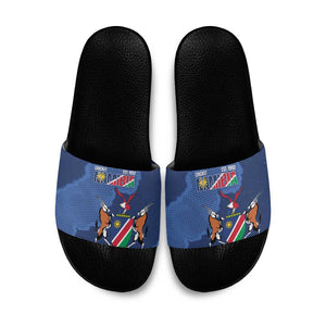Custom Namibia Cricket Slide Sandals Go Eagles Est 1992