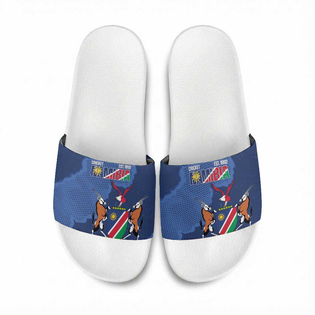 Custom Namibia Cricket Slide Sandals Go Eagles Est 1992