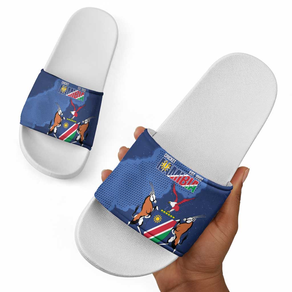 Custom Namibia Cricket Slide Sandals Go Eagles Est 1992