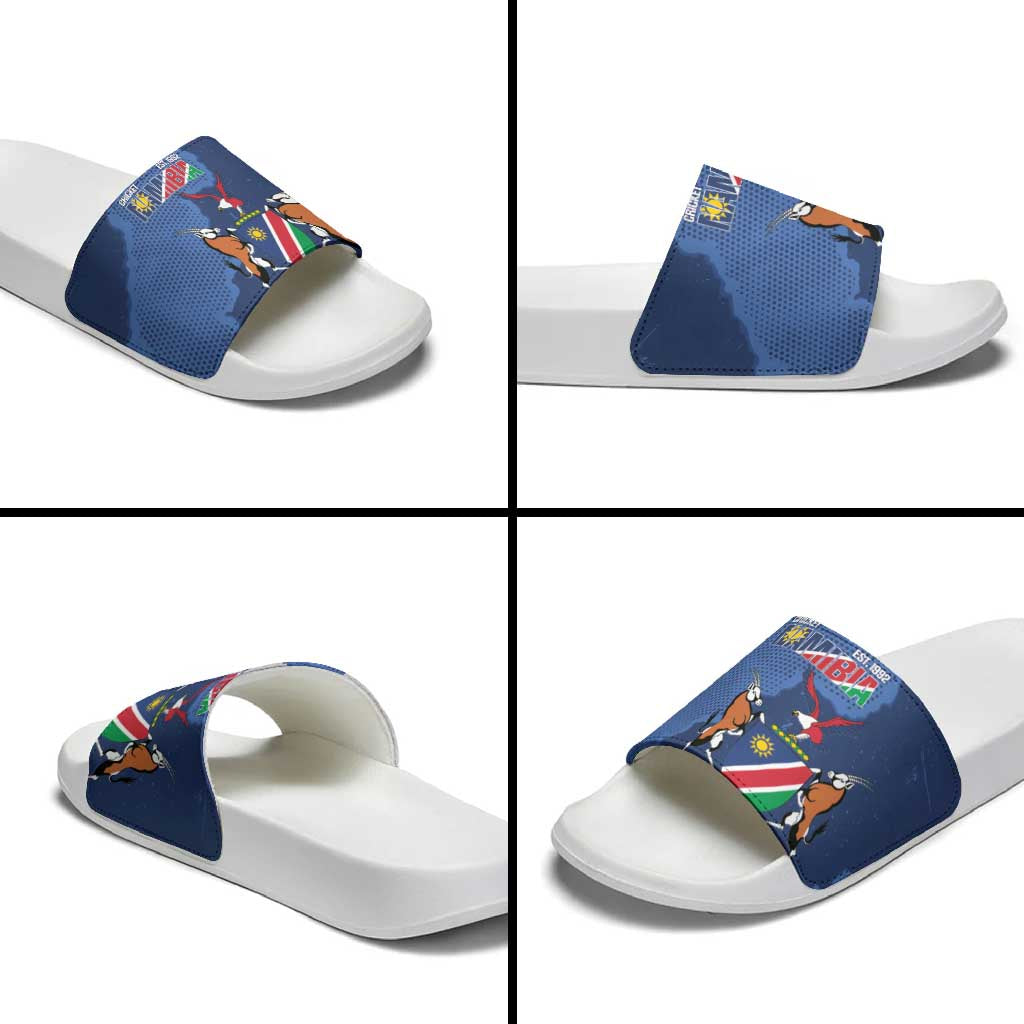 Custom Namibia Cricket Slide Sandals Go Eagles Est 1992