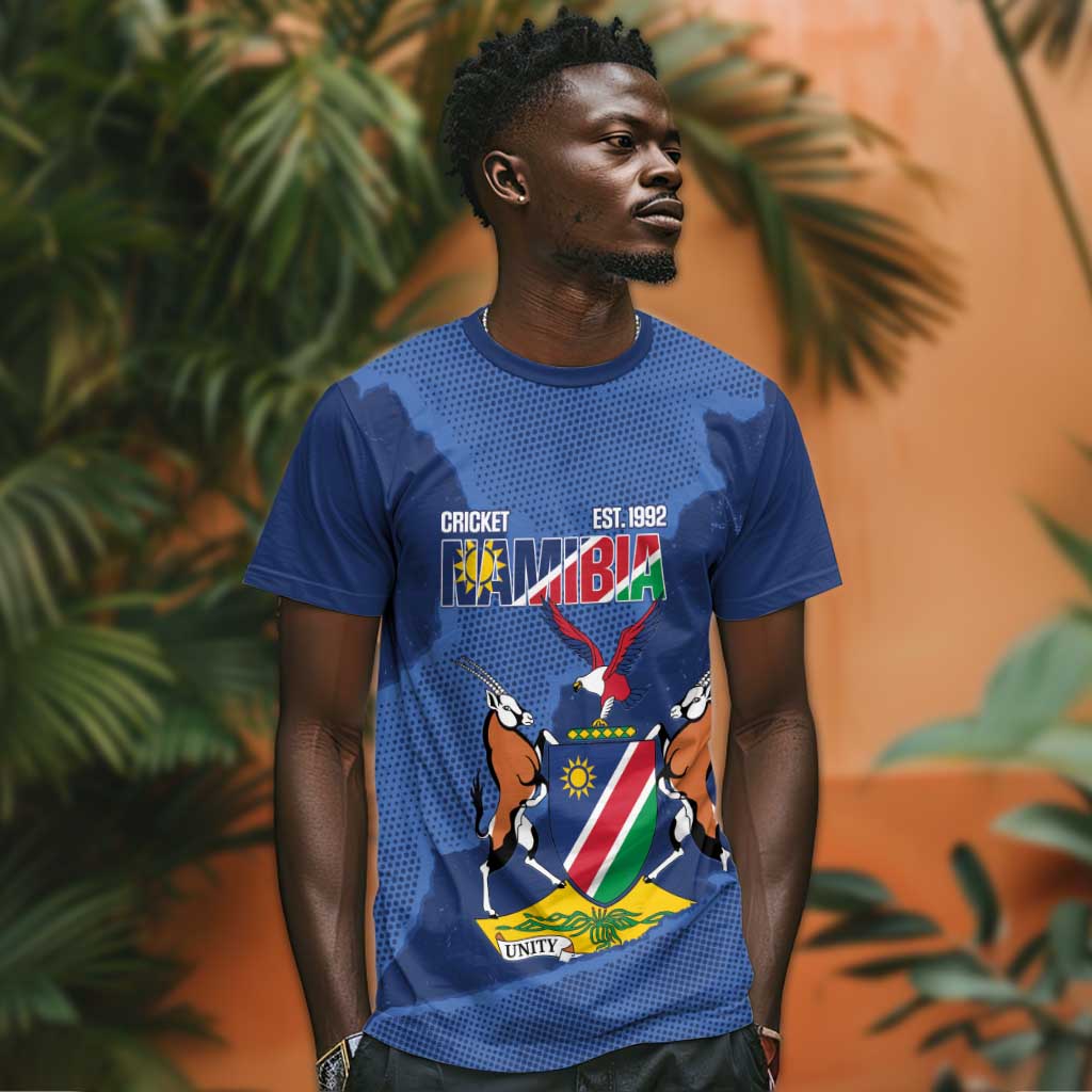Afro Cricket Namibia Custom T shirt Go Eagles Est 1992 - African Pride