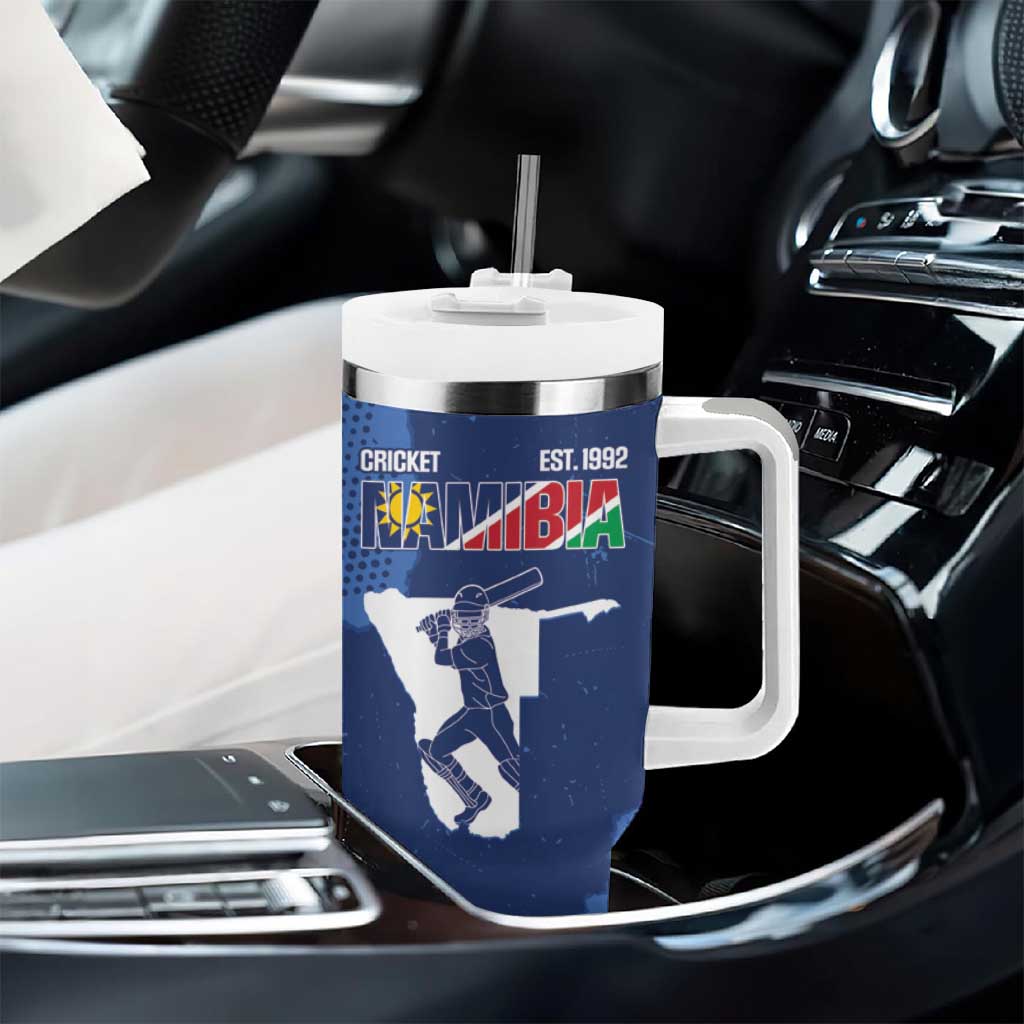 Afro Cricket Namibia Custom Tumbler With Handle Go Eagles Est 1992 - African Pride