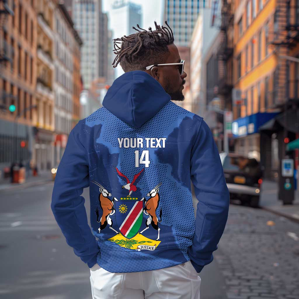 Afro Cricket Namibia Custom Zip Hoodie Go Eagles Est 1992 - African Pride