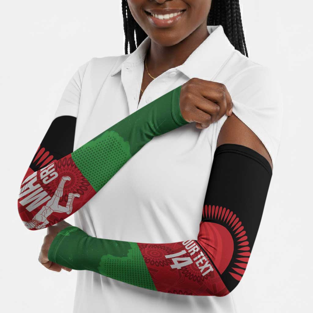 Custom Malawi Cricket Arm Sleeves Go Champions Flag Style
