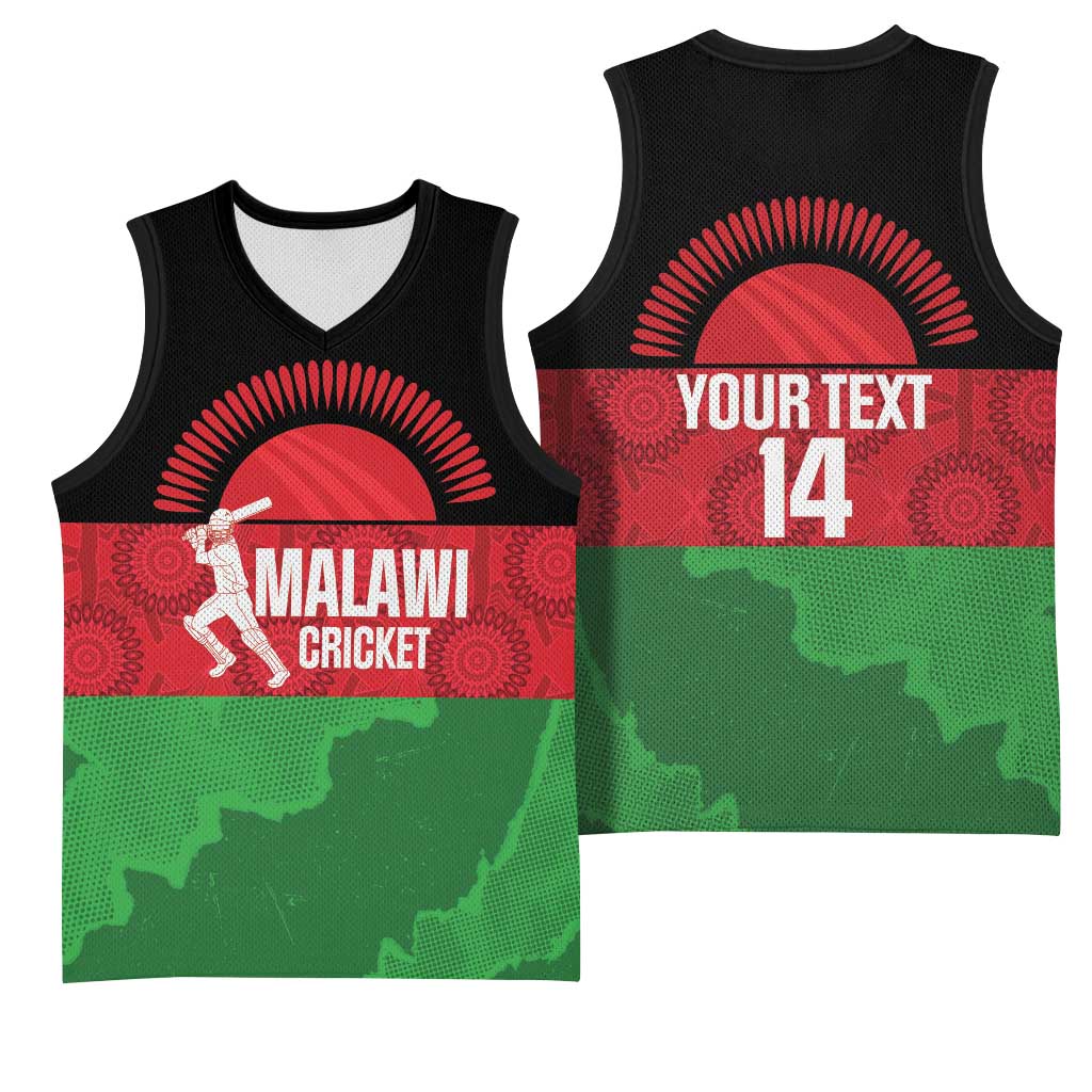Afro Cricket Malawi Custom Basketball Jersey Go Champions Flag Style LT14