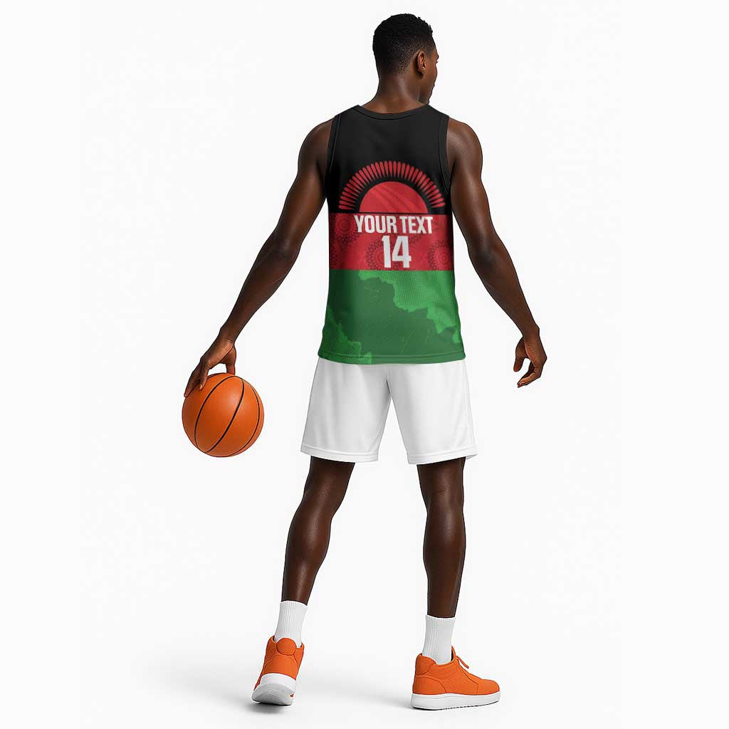 Afro Cricket Malawi Custom Basketball Jersey Go Champions Flag Style LT14