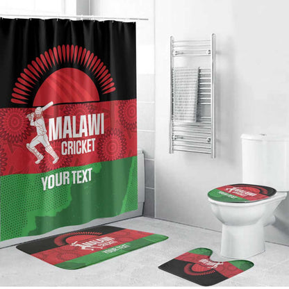 Custom Malawi Cricket Bathroom Set Go Champions Flag Style