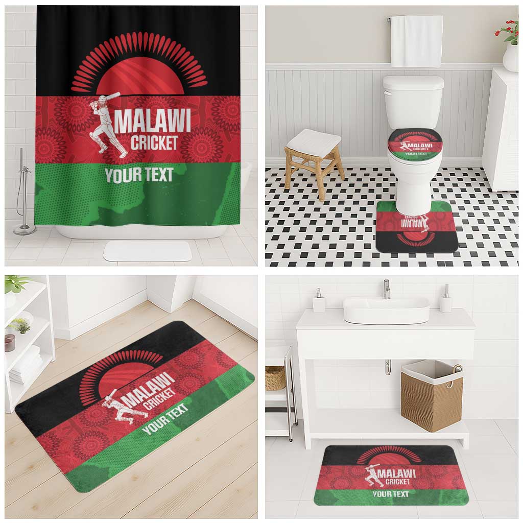 Custom Malawi Cricket Bathroom Set Go Champions Flag Style
