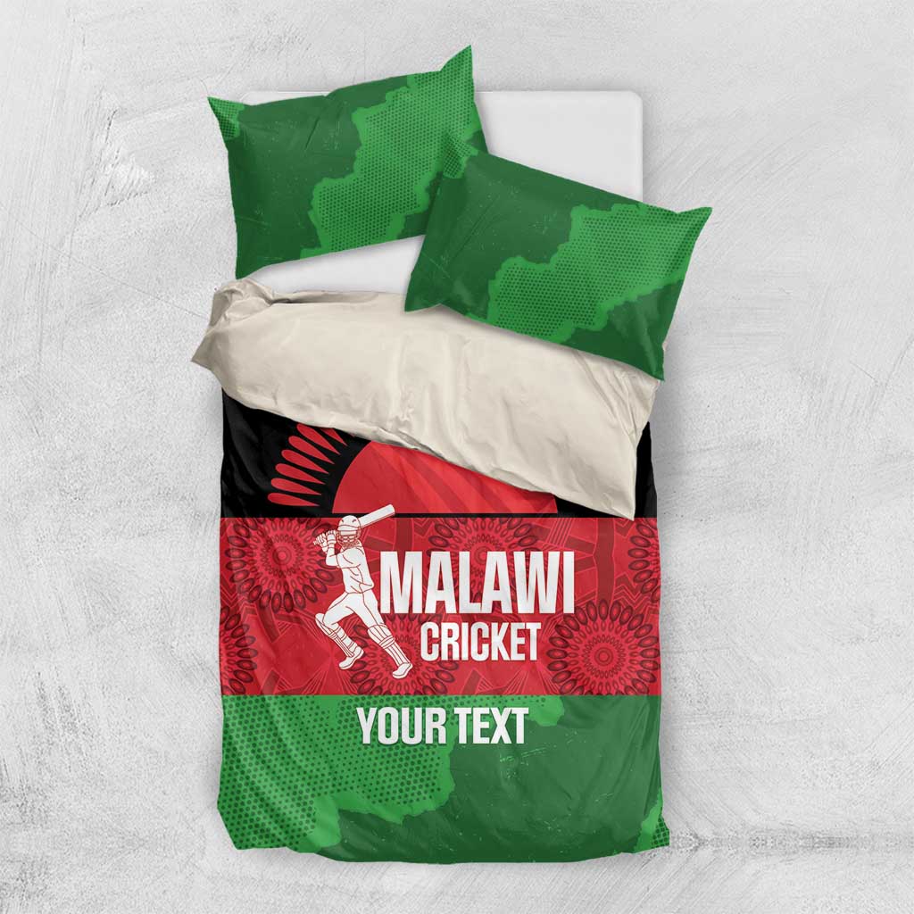 Afro Cricket Malawi Custom Bedding Set Go Champions Flag Style - African Pride