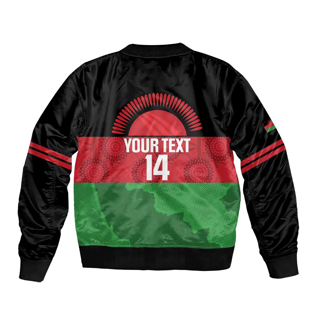 Afro Cricket Malawi Custom Bomber Jacket Go Champions Flag Style - African Pride