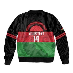Afro Cricket Malawi Custom Bomber Jacket Go Champions Flag Style - African Pride
