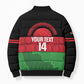 Custom Malawi Cricket Bomber Puffer Jacket Go Champions Flag Style