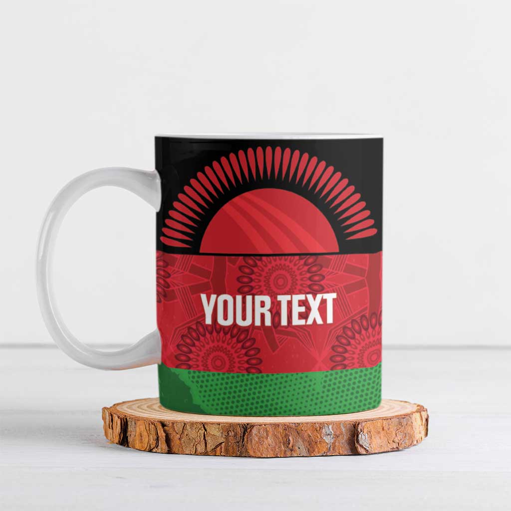 Custom Malawi Cricket Ceramic Mug Go Champions Flag Style