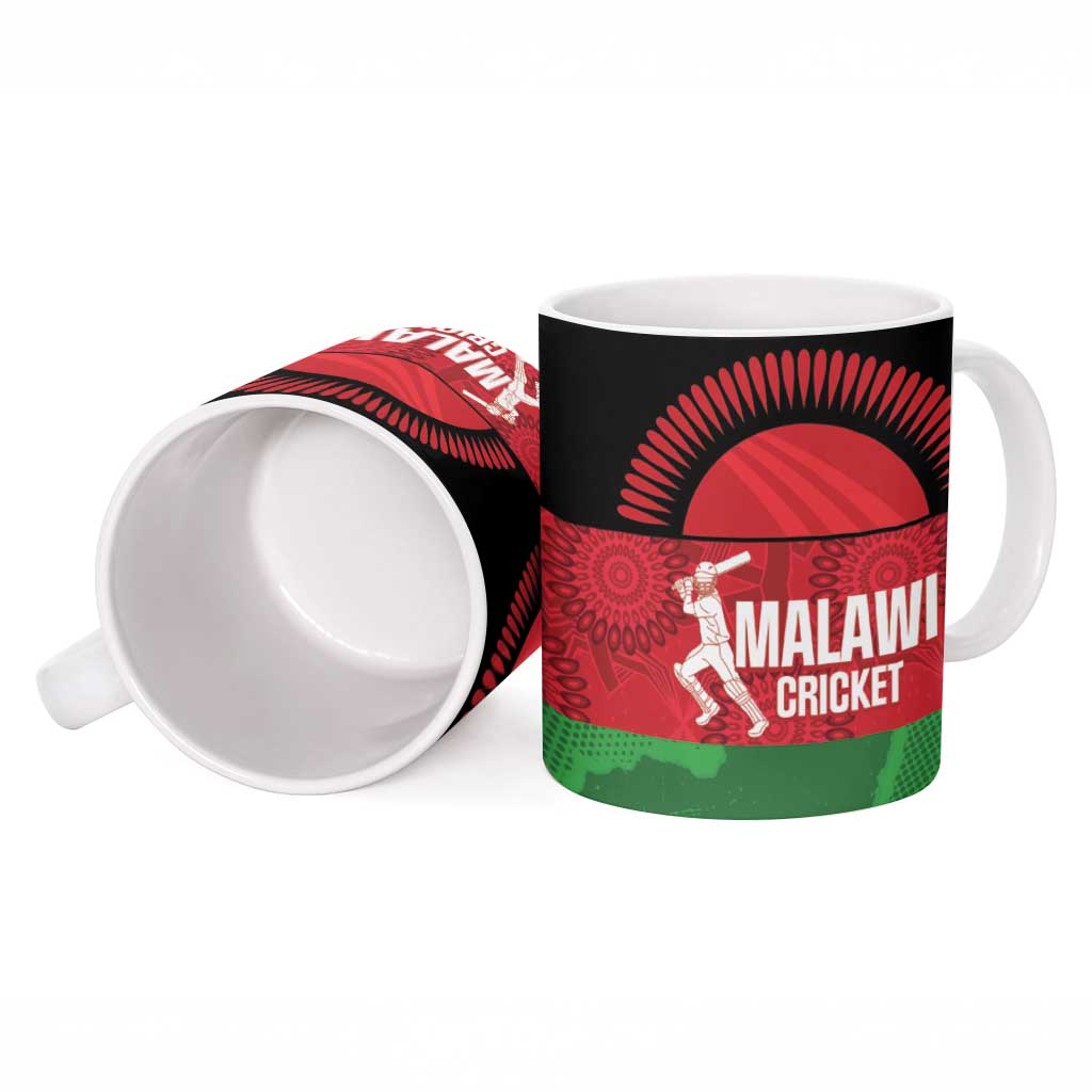 Custom Malawi Cricket Ceramic Mug Go Champions Flag Style