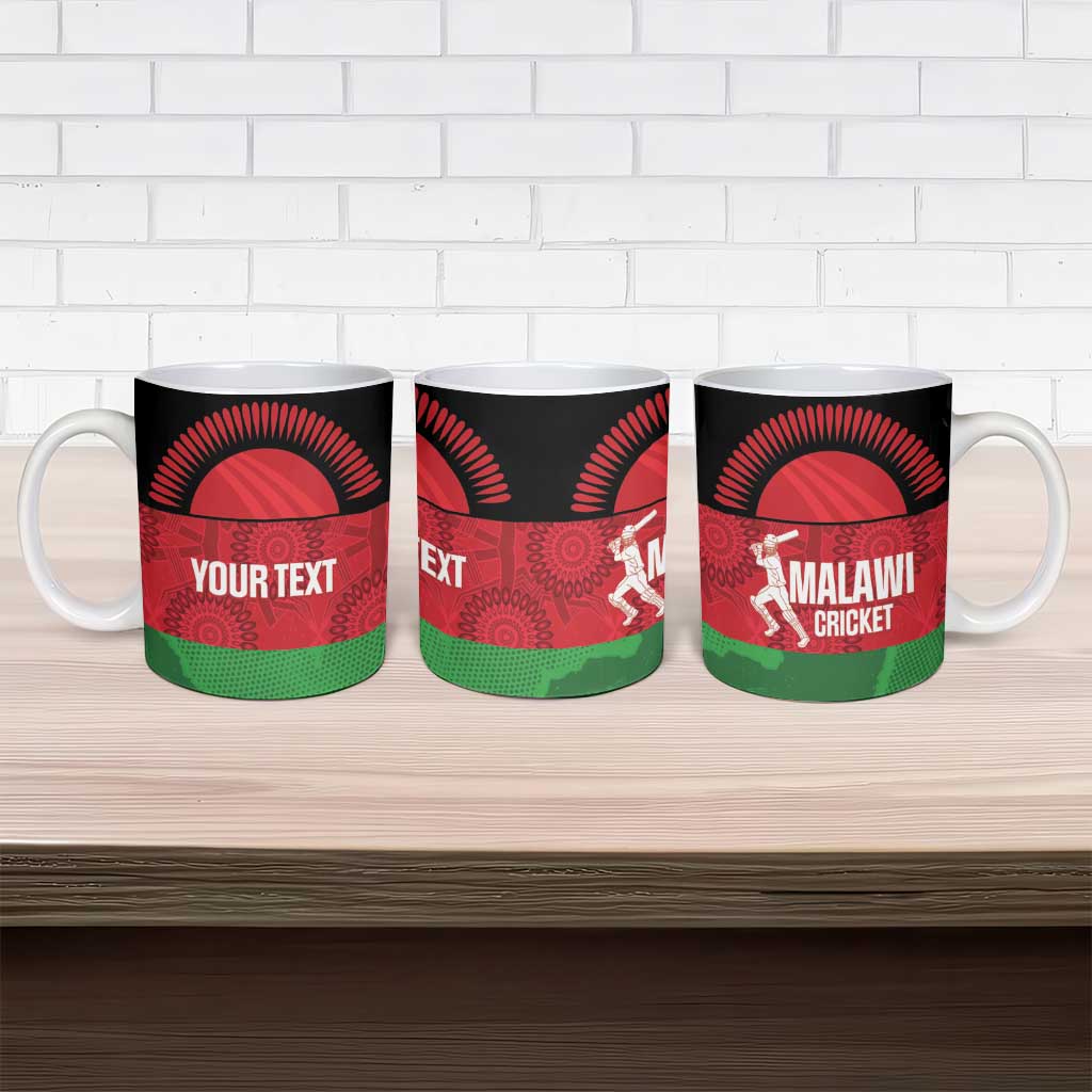Custom Malawi Cricket Ceramic Mug Go Champions Flag Style