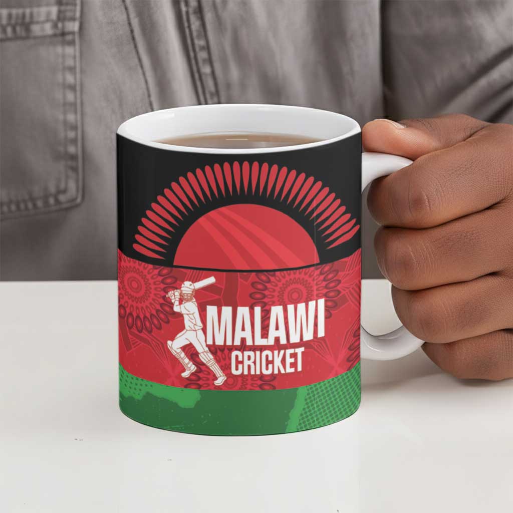 Custom Malawi Cricket Ceramic Mug Go Champions Flag Style