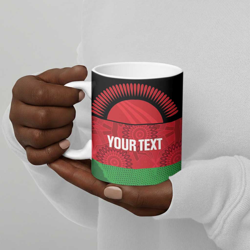 Custom Malawi Cricket Ceramic Mug Go Champions Flag Style