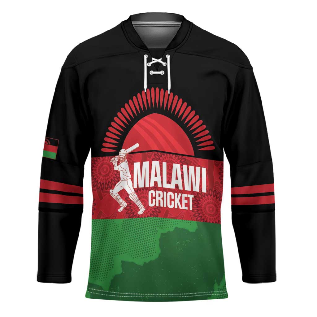 Custom Malawi Cricket Hockey Jersey Go Champions Flag Style