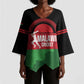 Custom Malawi Cricket Kimono Sleeve Blouse Go Champions Flag Style