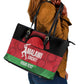 Afro Cricket Malawi Custom Leather Tote Bag Go Champions Flag Style - African Pride