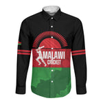 Afro Cricket Malawi Custom Long Sleeve Button Shirt Go Champions Flag Style - African Pride