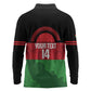 Afro Cricket Malawi Custom Long Sleeve Polo Shirt Go Champions Flag Style - African Pride