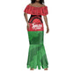 Afro Cricket Malawi Custom Mermaid Dress Go Champions Flag Style - African Pride