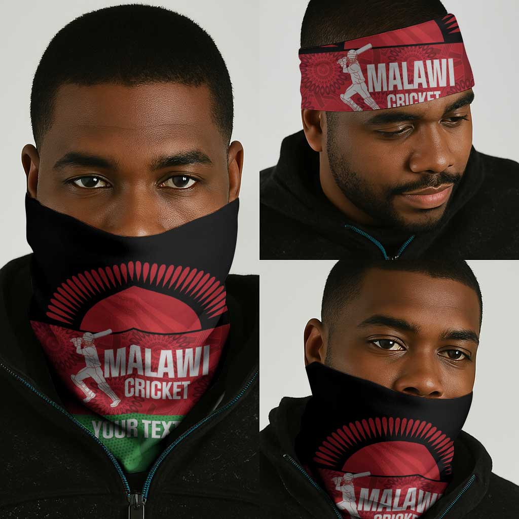 Afro Cricket Malawi Custom Neck Gaiter Go Champions Flag Style LT14