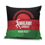 Custom Malawi Cricket Pillow Cover Go Champions Flag Style
