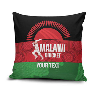 Custom Malawi Cricket Pillow Cover Go Champions Flag Style