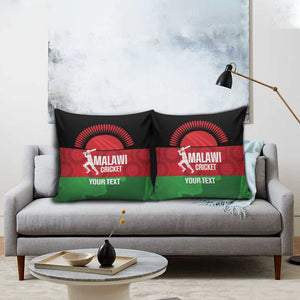 Custom Malawi Cricket Pillow Cover Go Champions Flag Style