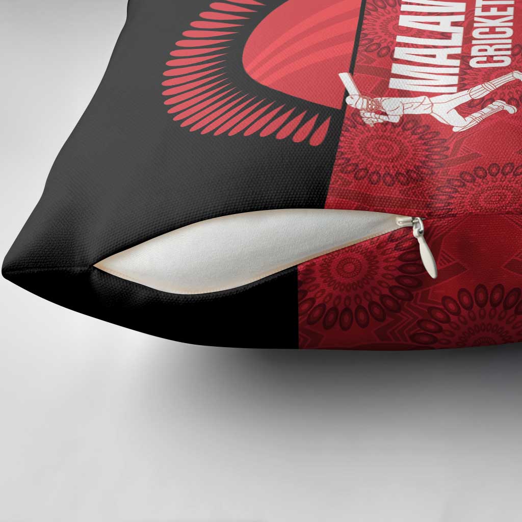 Custom Malawi Cricket Pillow Cover Go Champions Flag Style