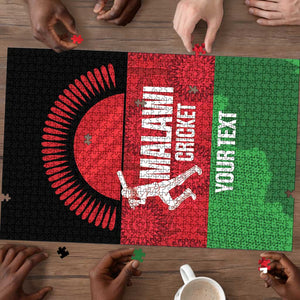Custom Malawi Cricket Puzzle Go Champions Flag Style
