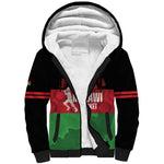 Afro Cricket Malawi Custom Sherpa Hoodie Go Champions Flag Style - African Pride