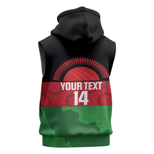 Afro Cricket Malawi Custom Sleeveless Hoodie Go Champions Flag Style - African Pride