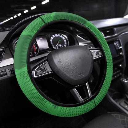Afro Cricket Malawi Steering Wheel Cover Go Champions Flag Style - African Pride