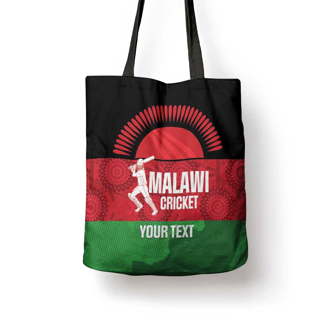 Custom Malawi Cricket Tote Bag Go Champions Flag Style