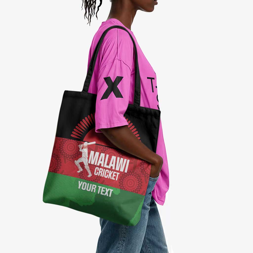 Custom Malawi Cricket Tote Bag Go Champions Flag Style