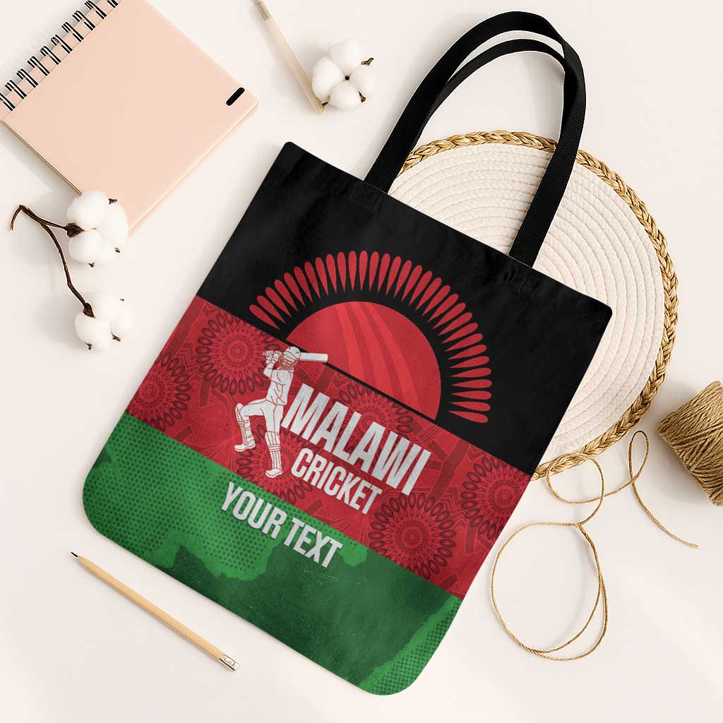 Custom Malawi Cricket Tote Bag Go Champions Flag Style