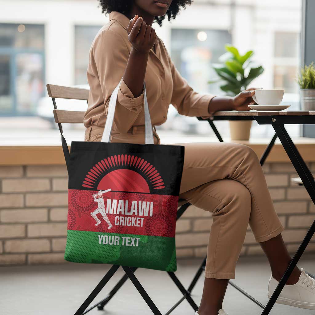 Custom Malawi Cricket Tote Bag Go Champions Flag Style