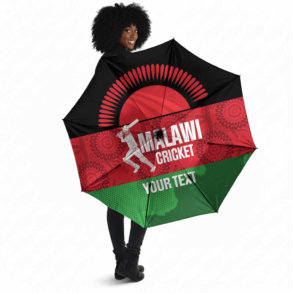 Custom Malawi Cricket Umbrella Go Champions Flag Style