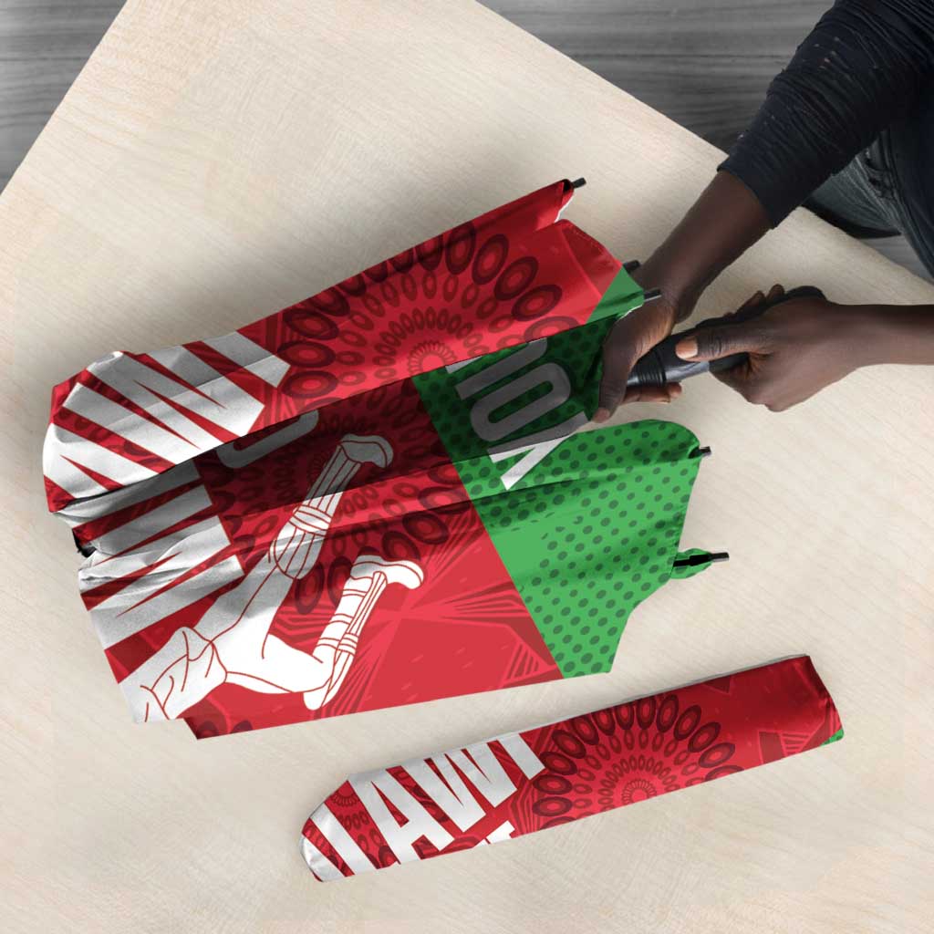 Custom Malawi Cricket Umbrella Go Champions Flag Style