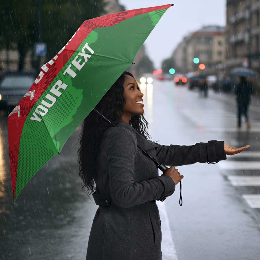 Custom Malawi Cricket Umbrella Go Champions Flag Style